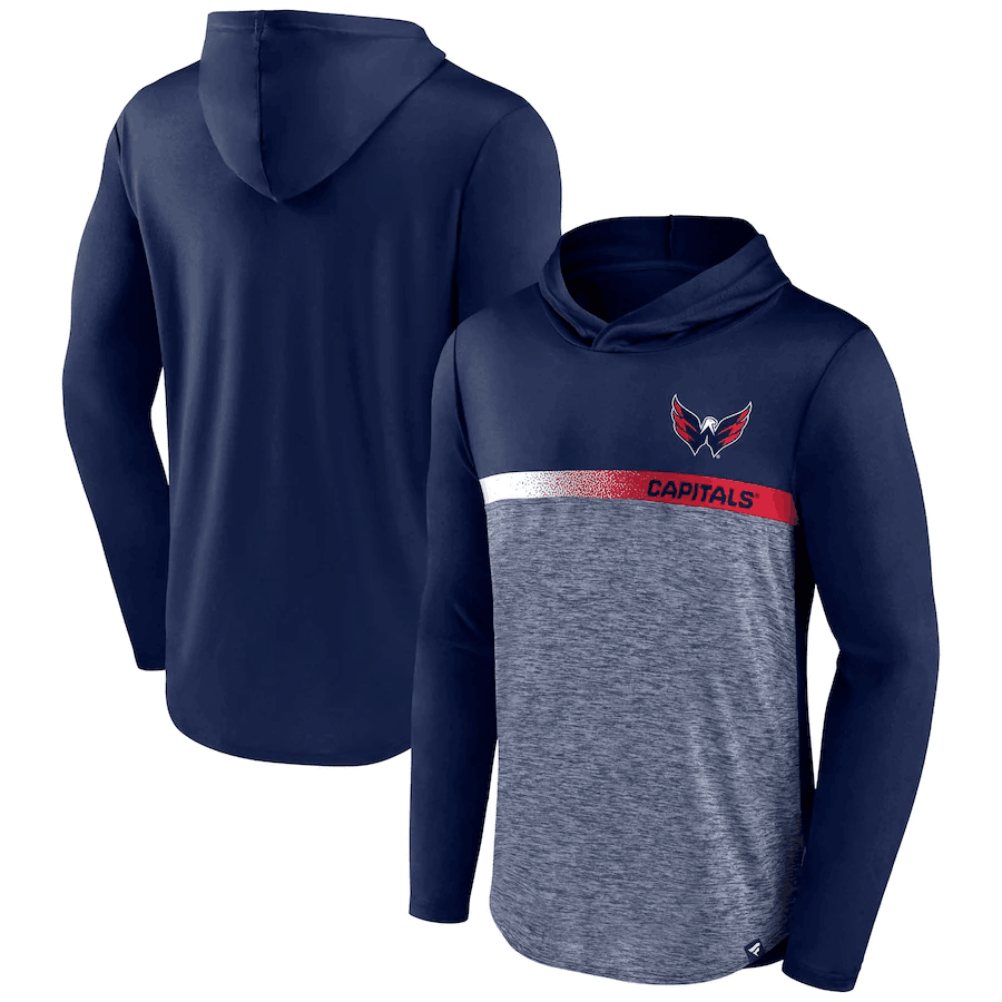 Men's Washington Capitals Black Podium Defender Pullover Hoodie